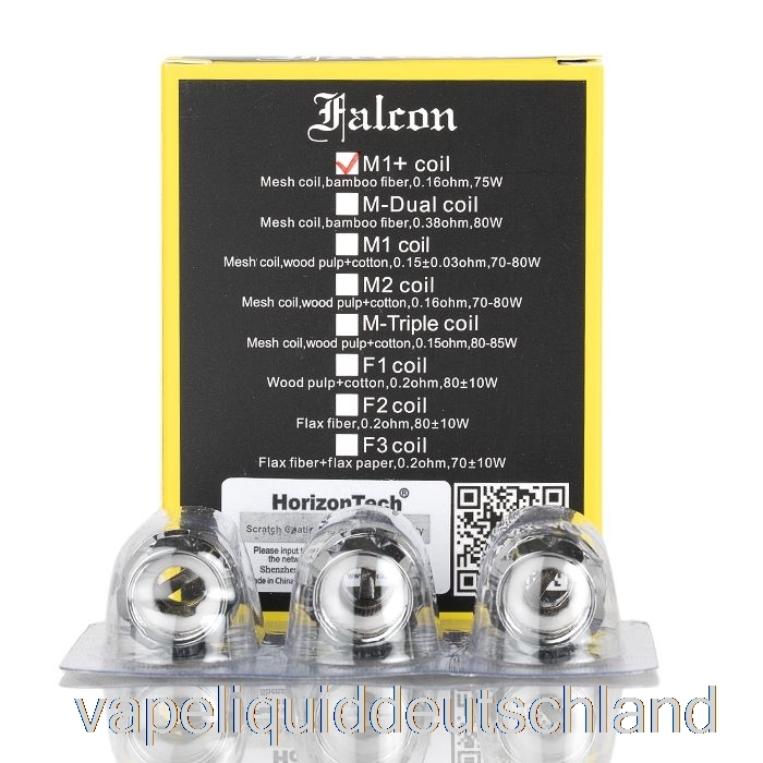 Horizon Falcon Ersatzspulen 0,16 Ohm M1+ Mesh Spulen Vape Liquid